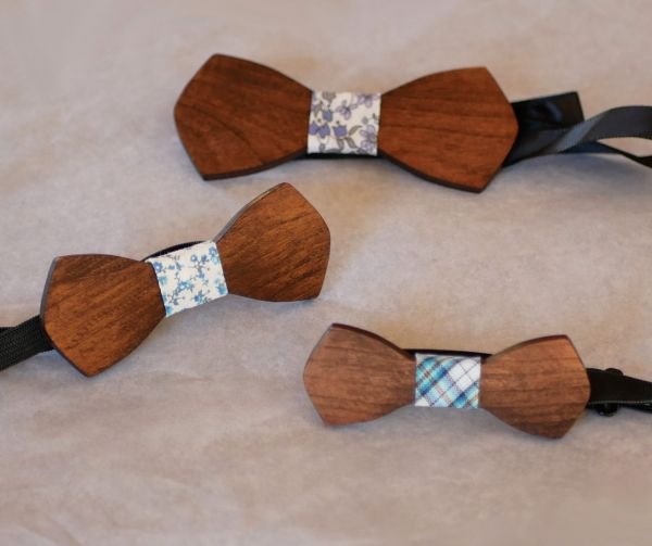 3 maten houten strikjes