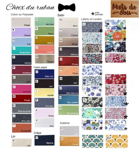 kleuren linten voor houten strikjes