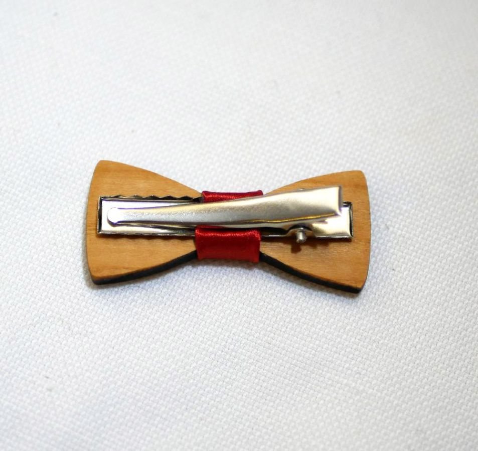 Houten strikje Miniatuur strikje met lint