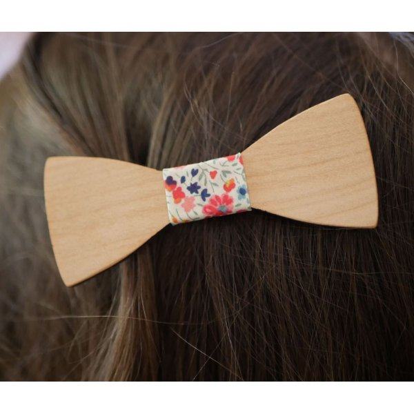 Houten strik met Liberty en houten lint, aanpasbaar