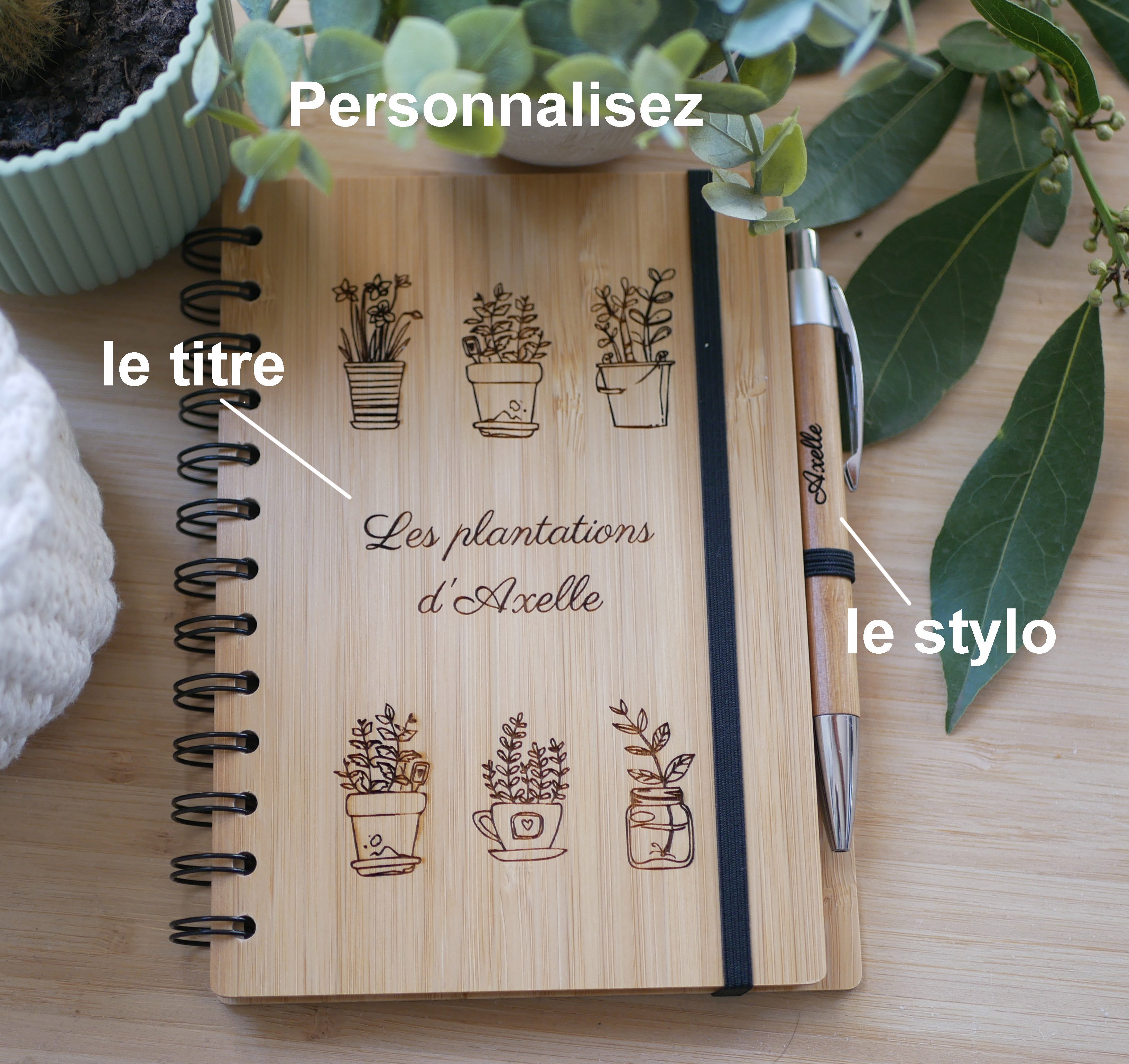 Gepersonaliseerd notitieboekje voor planten en tuinieren