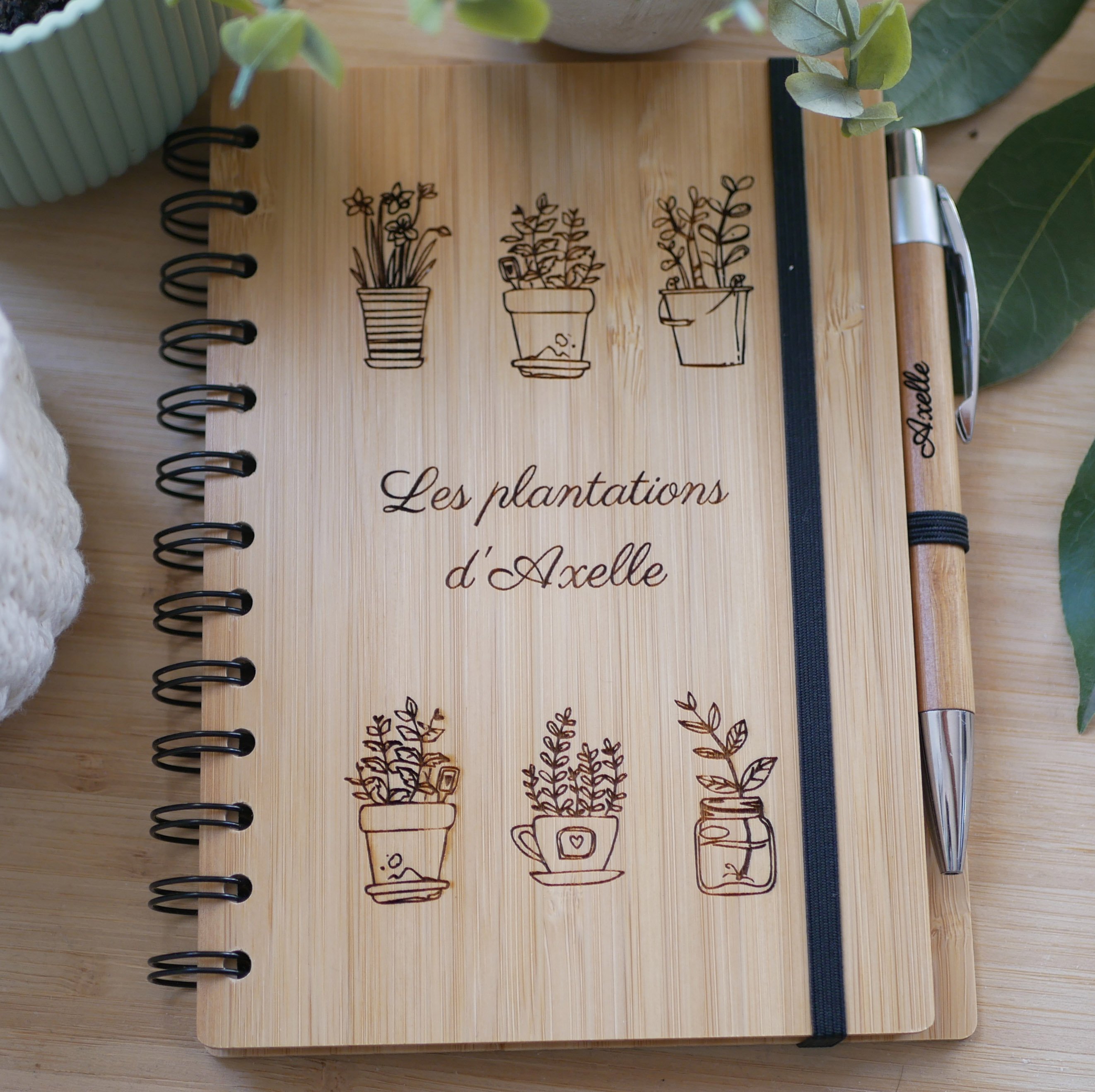 Gepersonaliseerd notitieboekje voor planten en tuinieren
