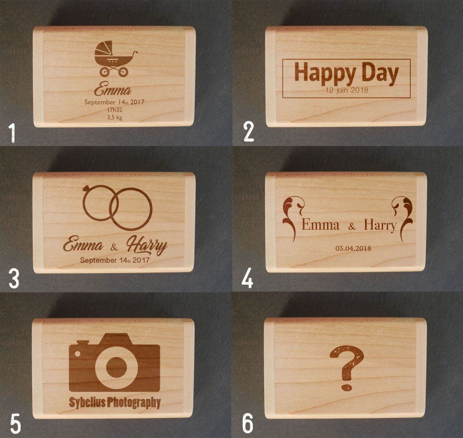 Walnoot hout 3.0 USB flash drive en case, 32 GB, aanpasbaar