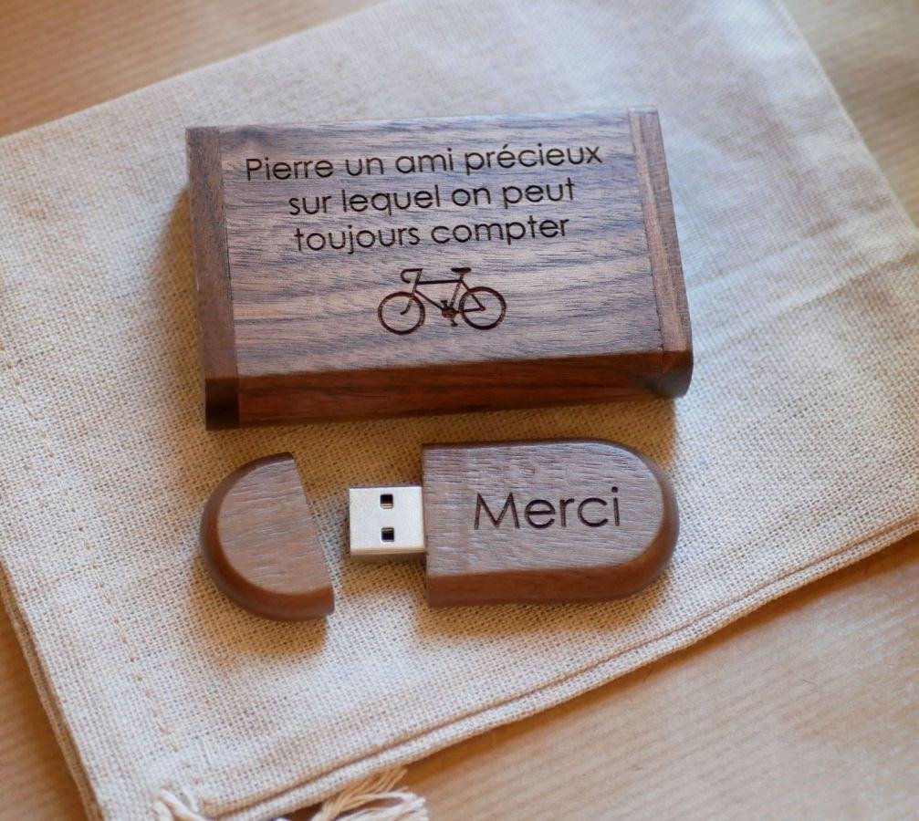 Walnoot hout 3.0 USB flash drive en case, 32 GB, aanpasbaar