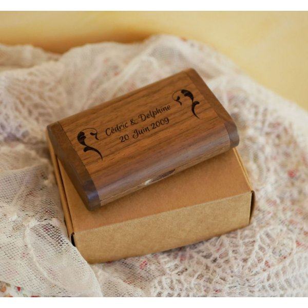 Walnoot hout 3.0 USB flash drive en case, 32 GB, aanpasbaar