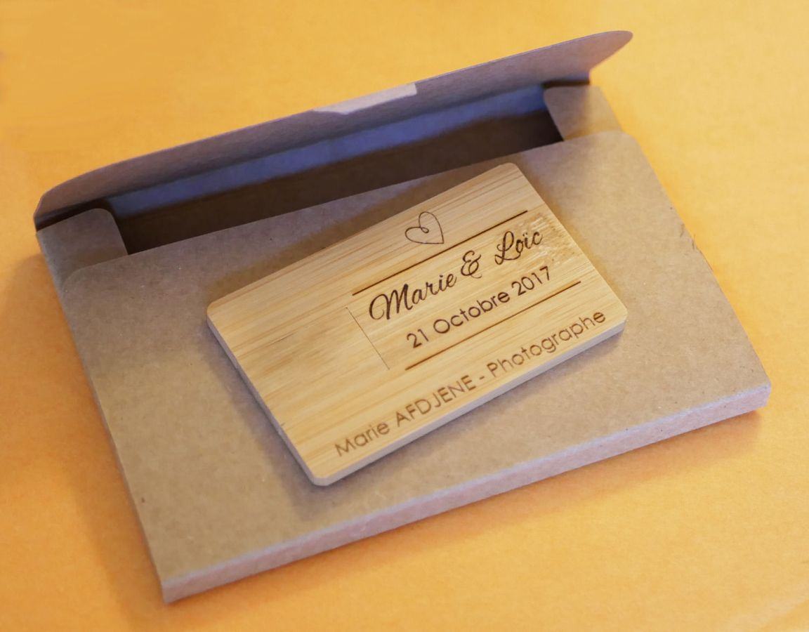 32 GB USB-sleutel Bamboe houten kaart te personaliseren door gravure