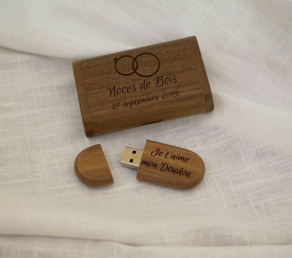 Walnoot hout 3.0 USB flash drive en case, 32 GB, aanpasbaar