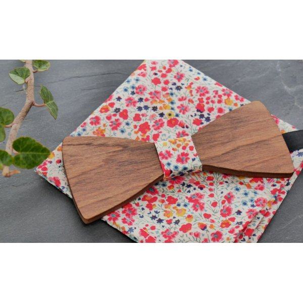 Houten strikset Etui Vlinderbroche Liberty