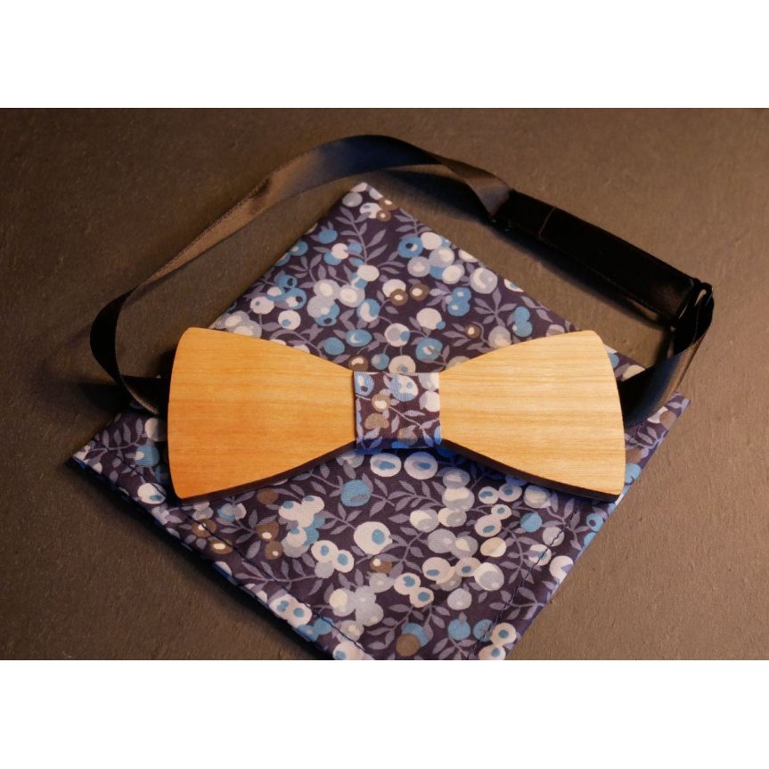Houten strikset Liberty etui L13 blauwtinten