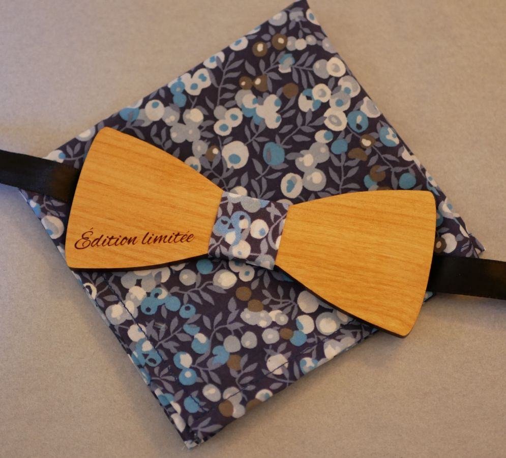 Houten strikset Liberty etui L13 blauwtinten