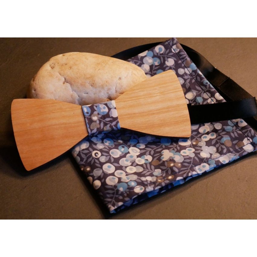 Houten strikset Liberty etui L13 blauwtinten
