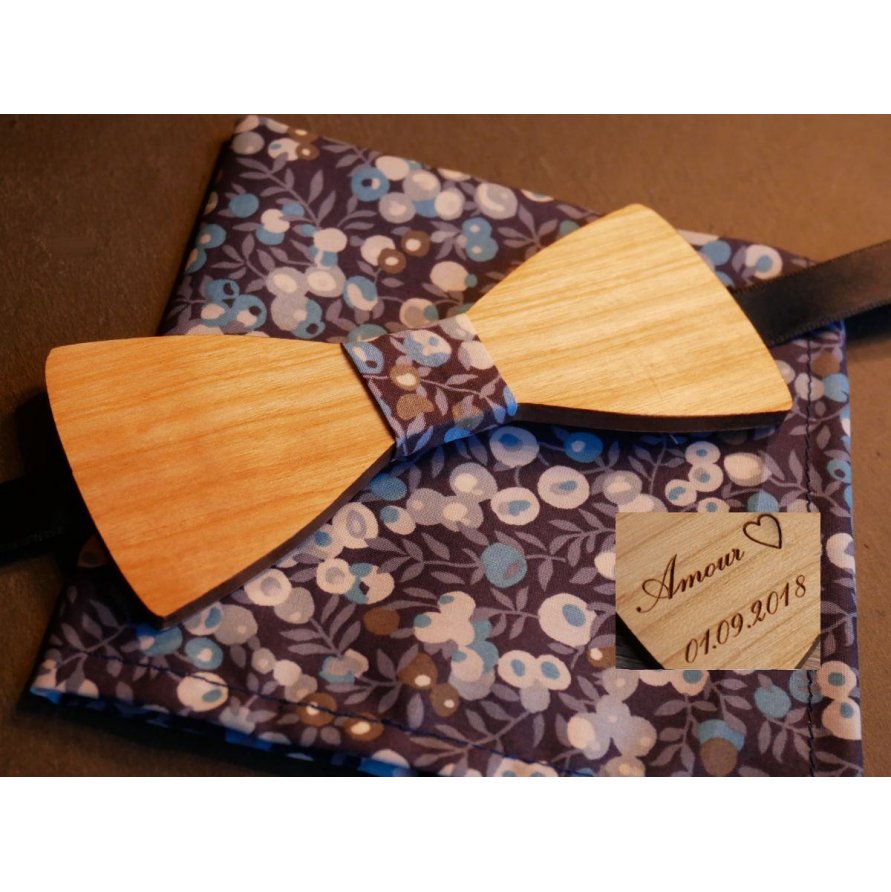 Houten strikset Liberty etui L13 blauwtinten