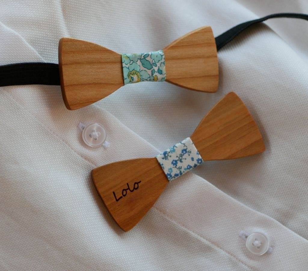 MINI houten strikje voor kinderen om te personaliseren
