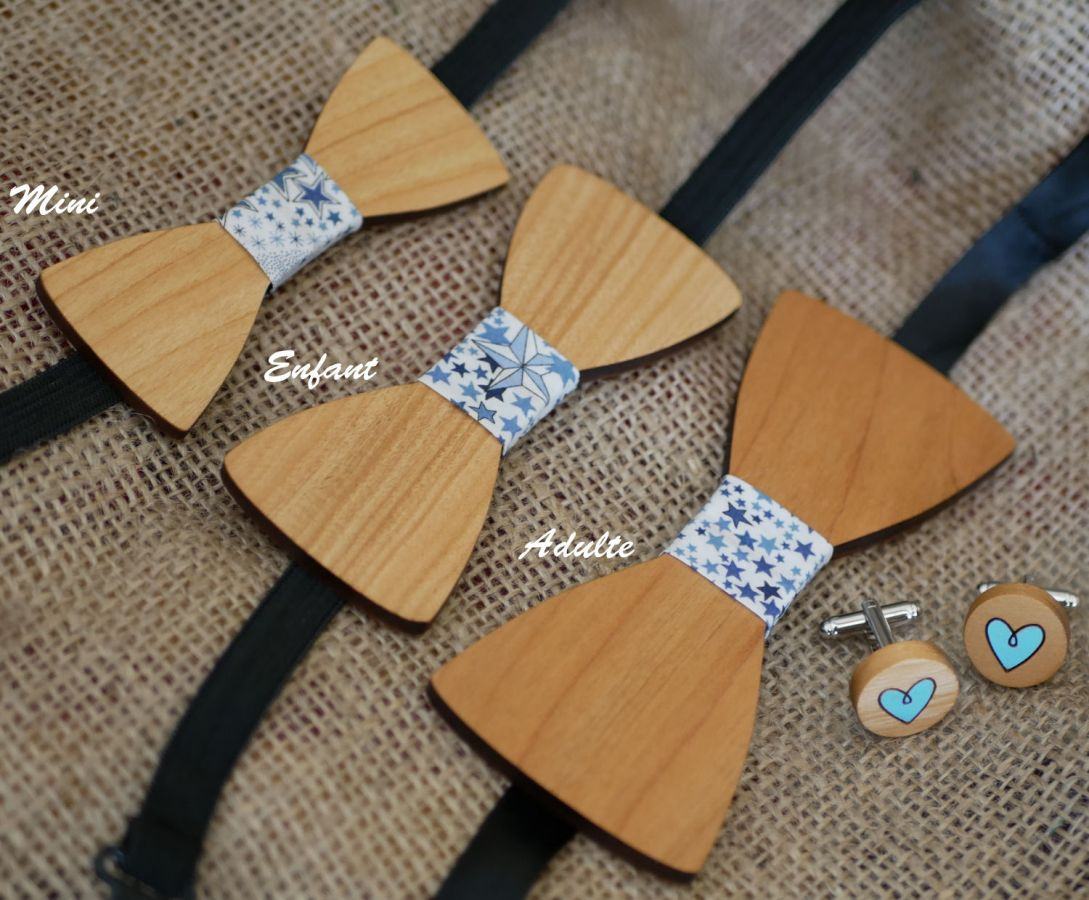 MINI houten strikje voor kinderen om te personaliseren