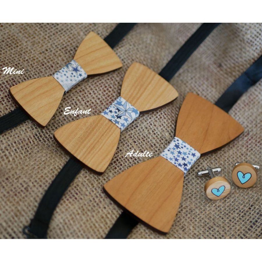 MINI houten strikje voor kinderen om te personaliseren