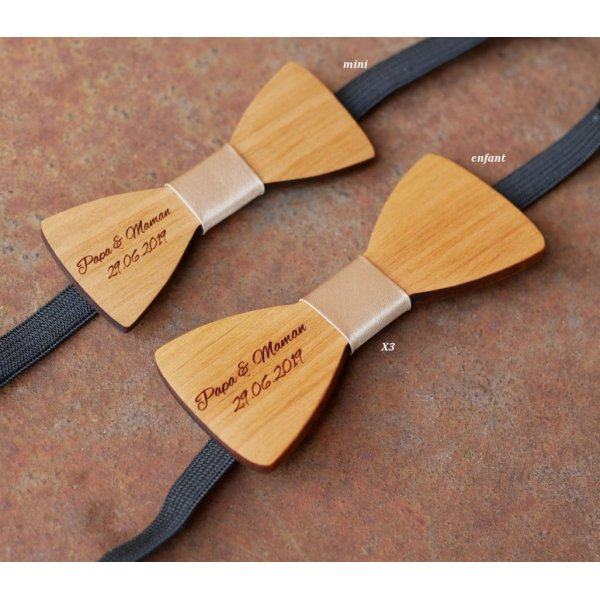 MINI houten strikje voor kinderen om te personaliseren