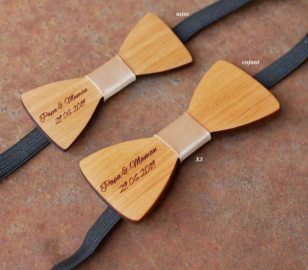 MINI houten strikje voor kinderen om te personaliseren