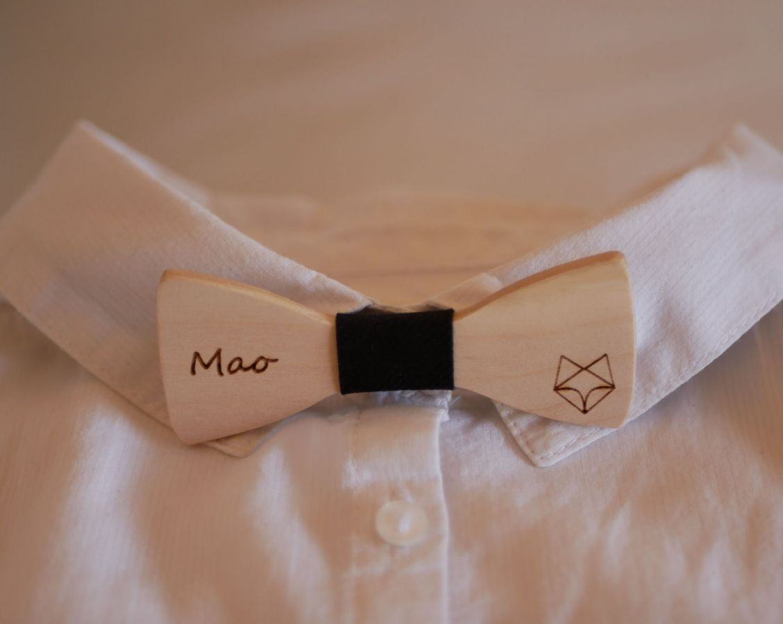 MINI houten strikje voor kinderen om te personaliseren