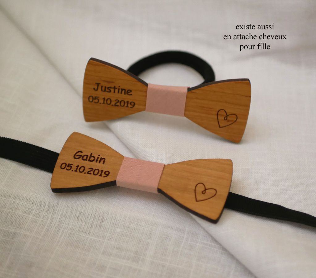 MINI houten strikje voor kinderen om te personaliseren
