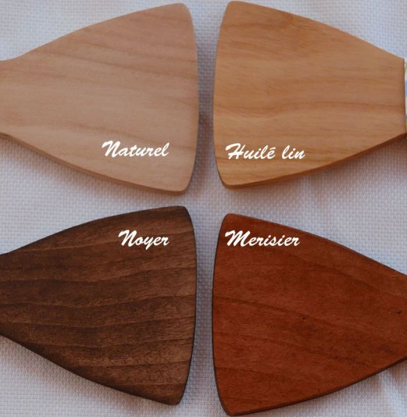 Hout en wol strikje om te personaliseren made in France