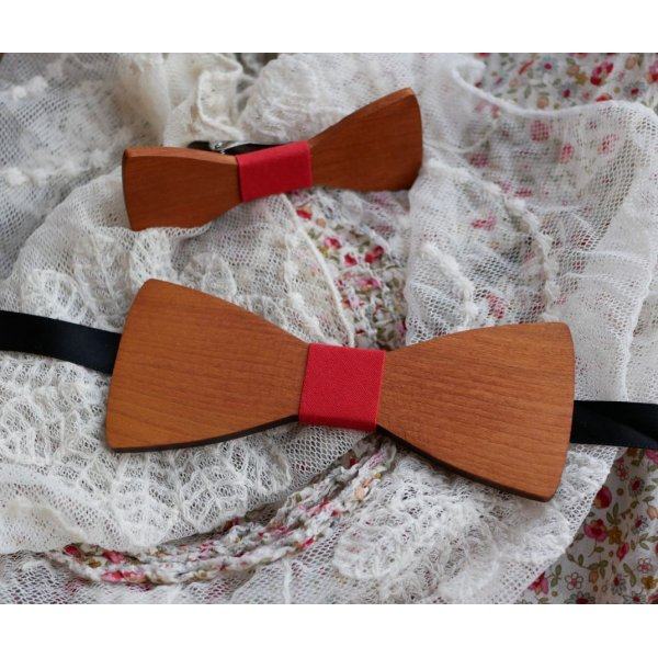 Kersenhouten strik om te personaliseren gemaakt in Frankrijk