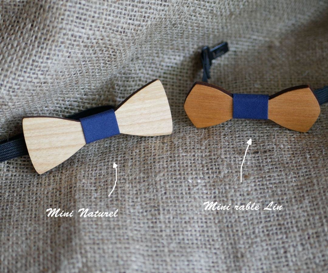 Houten vlinderdas Mini "le rablé" voor kinderen om te personaliseren