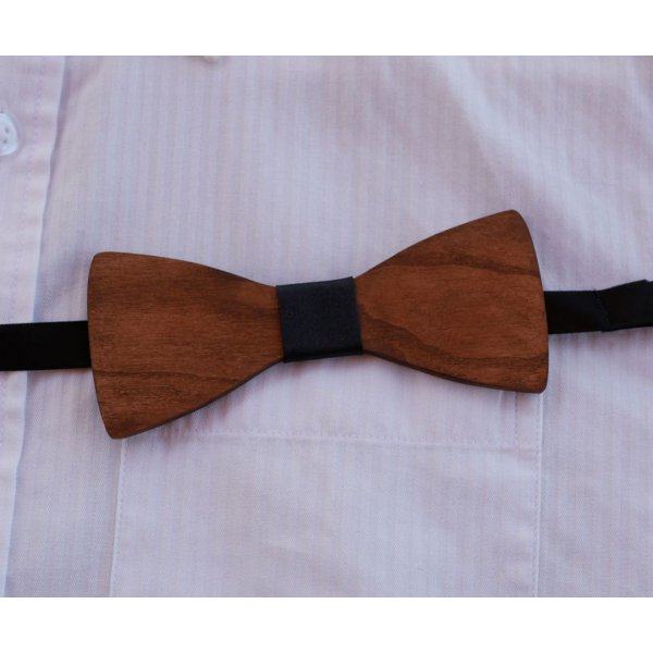 Walnoothouten strik om te personaliseren gemaakt in Frankrijk