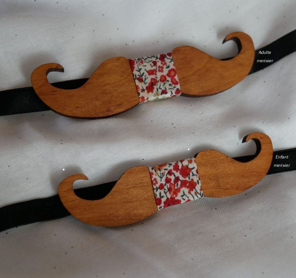 Houten vlinderdasje voor kinderen Snorren om te personaliseren