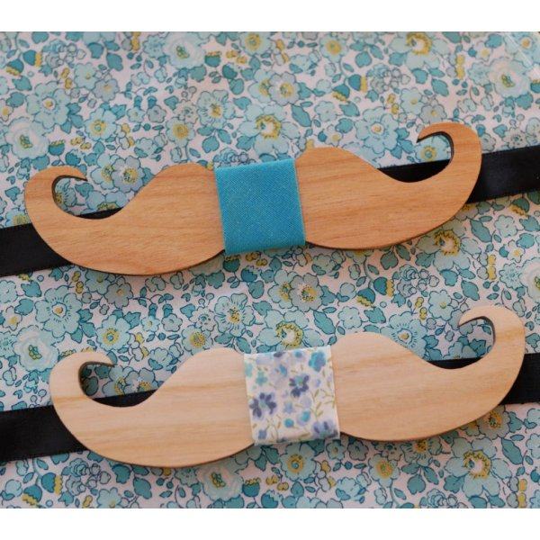 Kersenhout Moustache strik om te personaliseren made in France