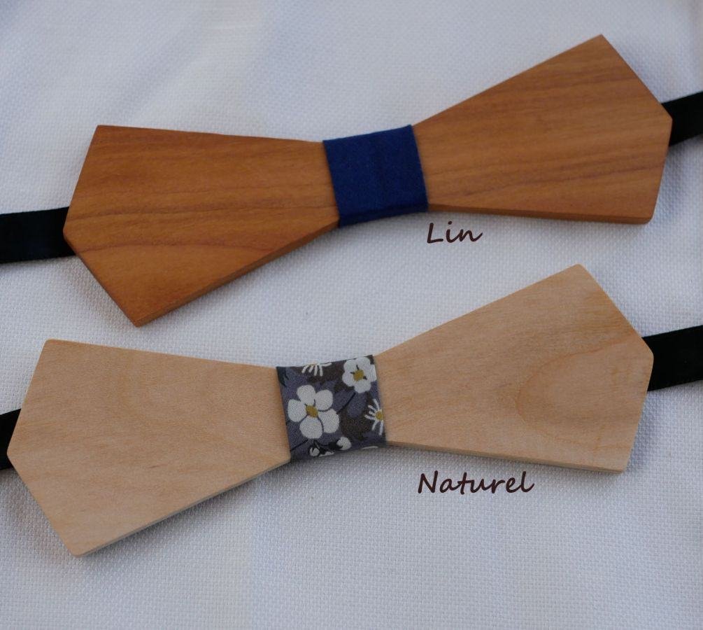 Lange puntige strik in walnoot te personaliseren Cadeau voor mannen