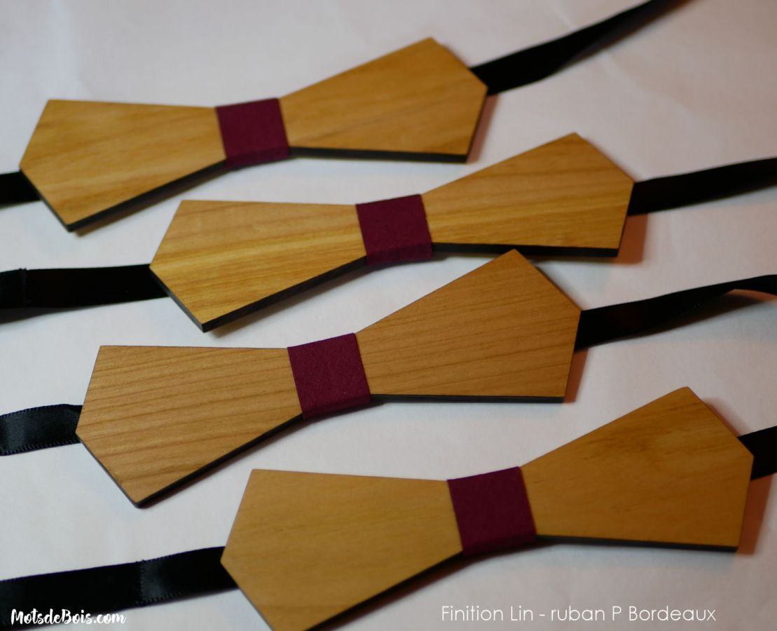 Lange puntige strik in walnoot te personaliseren Cadeau voor mannen