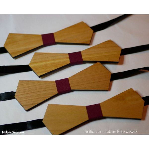 Lange puntige strik in walnoot te personaliseren Cadeau voor mannen