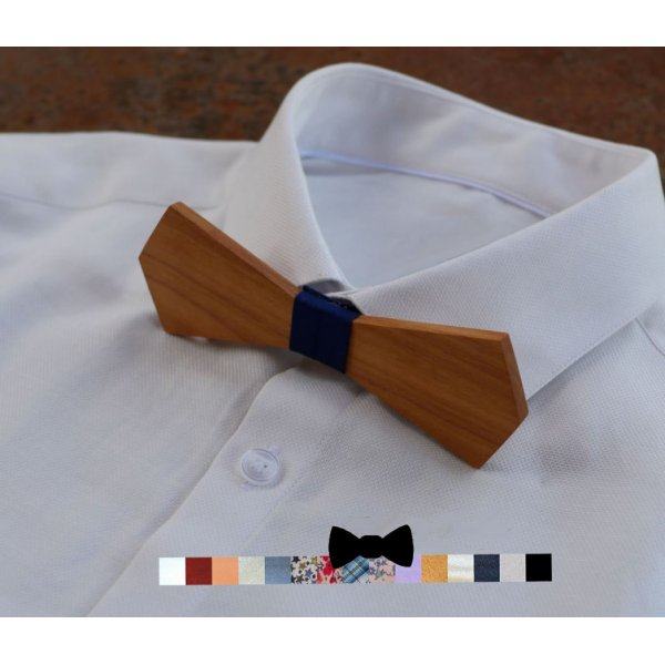 Lange puntige strik in walnoot te personaliseren Cadeau voor mannen