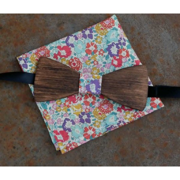 Liberty L12 clutch bag en houten strik, personaliseerbaar