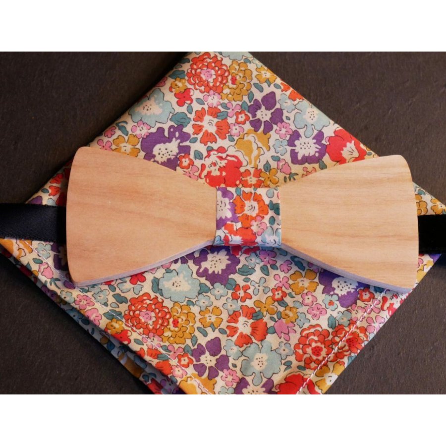 Liberty L12 clutch bag en houten strik, personaliseerbaar
