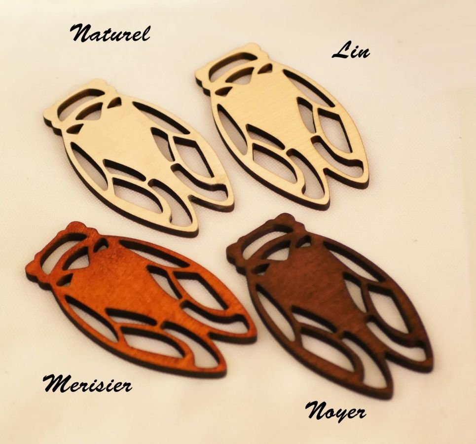 5 Cicade houten plaatskaartjes om te personaliseren met je naam