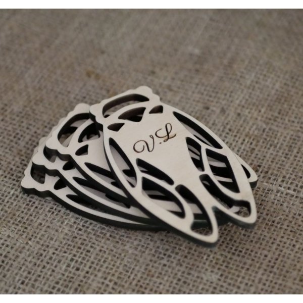 4 Houten Onderzetters Houten Krekels om te personaliseren