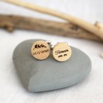 Ronde houten manchetknopen om te personaliseren 18mm