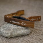 Aluminium gitaar capo met goudgravure om te personaliseren