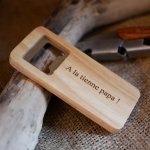 Houten flesopener om te personaliseren, huwelijksgeschenk 