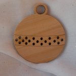 Houten kerstbal om zelf te versieren 