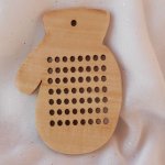Borduren op hout: kerstdecoratie mof om zelf te borduren 