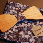 Houten strikset Liberty etui L13 blauwtinten