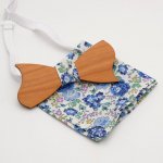 Liberty Blauw Houten Strik Etui