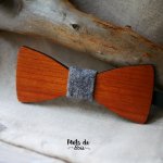 Hout en wol strikje om te personaliseren made in France