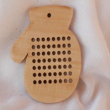 Borduren op hout: kerstdecoratie mof om zelf te borduren 