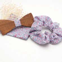 Liberty Katie tasje + scrunchie + houten strikje