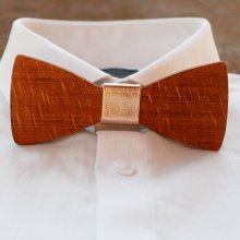 Houten strikje Beukenhout metallic lederen lint te personaliseren door gravure