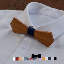 Lange puntige strik in walnoot te personaliseren Cadeau voor mannen