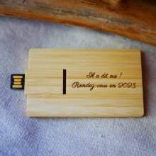 32 GB USB-sleutel Bamboe houten kaart te personaliseren door gravure